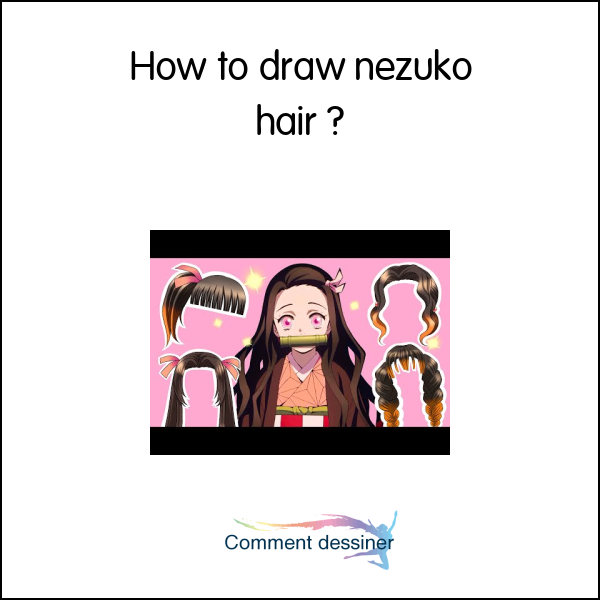 How to draw nezuko hair